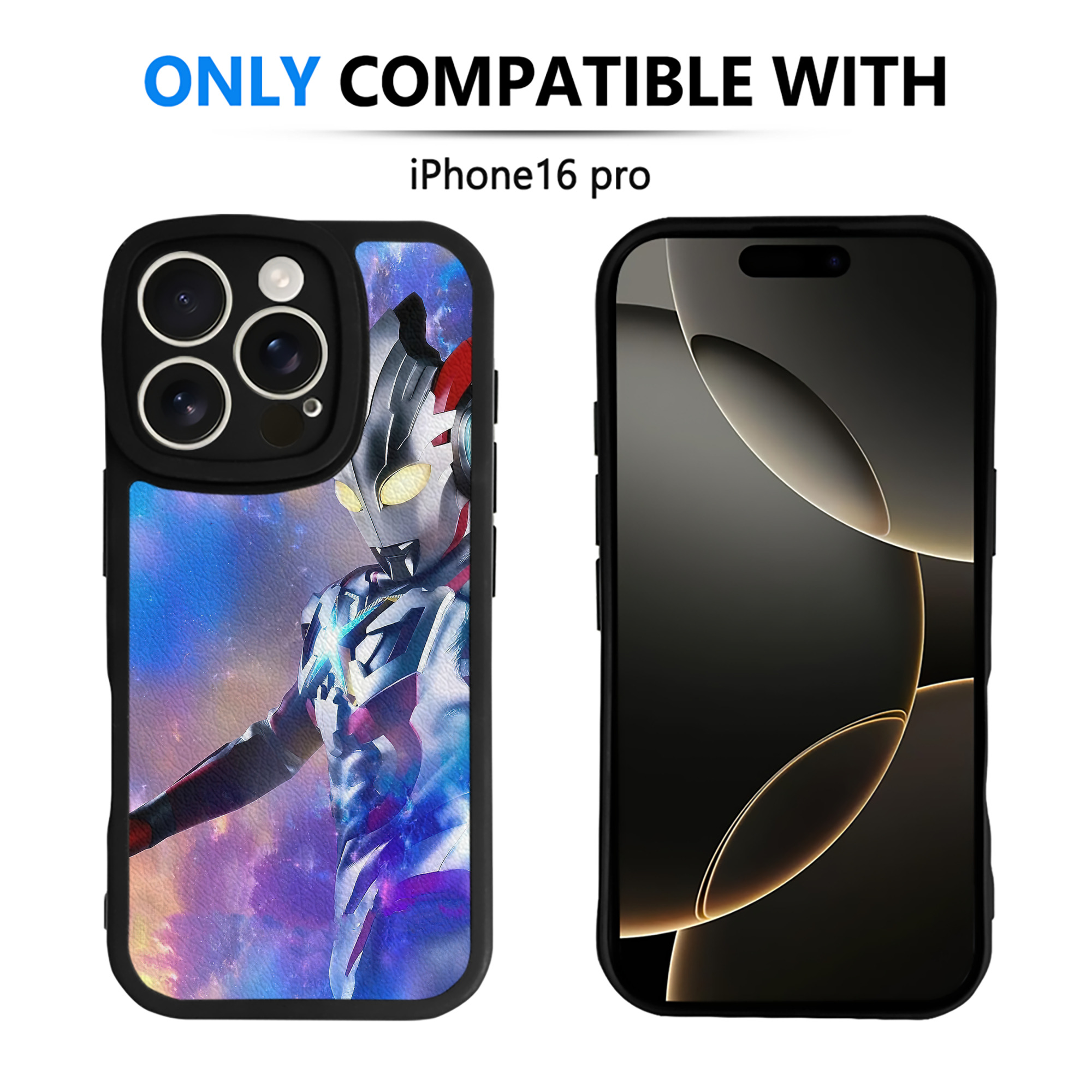 （画像用） ウルトラマン Ultraman 【iPhone 16シリーズ対応】シリコンスマホケース（レザー調） 材質：シリコン
